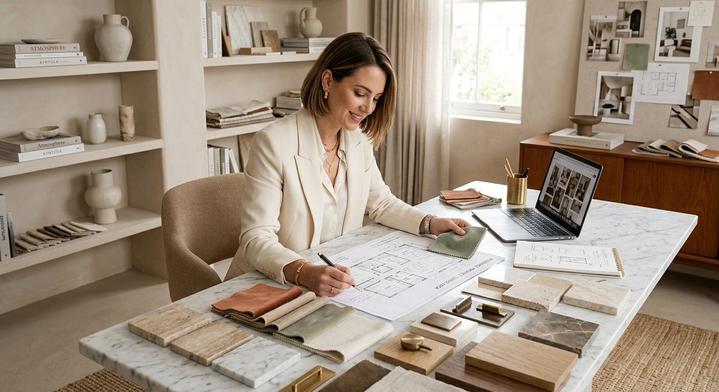 Interior design materials and project planning